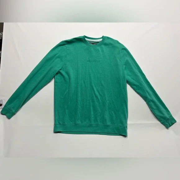 San Francisco Work Shirts "Respect" Crewneck Sweatshirt Green Size Large - Picture 2 of 5